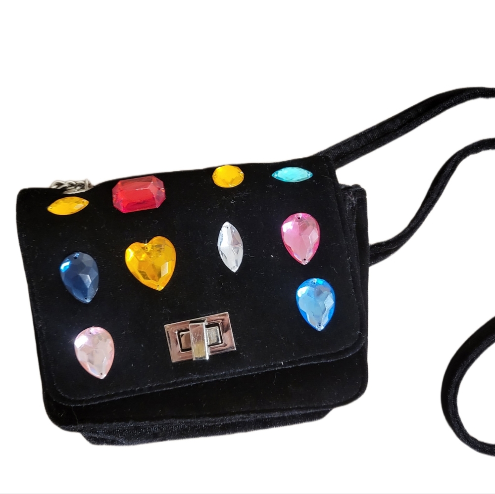 Target Mini purse, black with gems